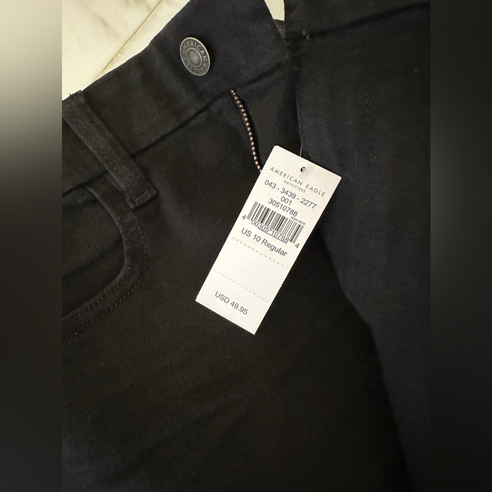 NWT American Eagle Black Jeans size 10 curvy